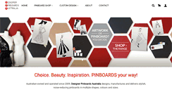 Desktop Screenshot of designerpinboards.com.au